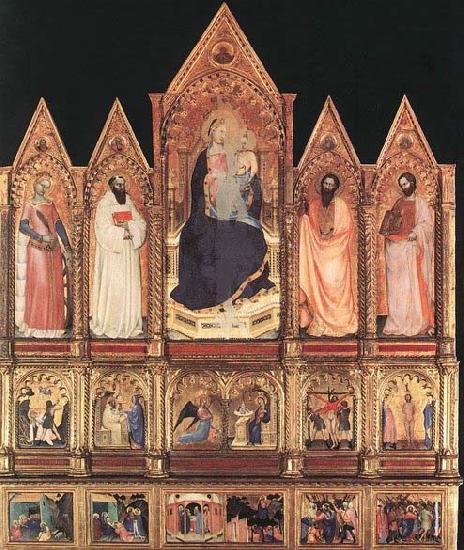 GIOVANNI DA MILANO Polyptych with Madonna and Saints France oil painting art